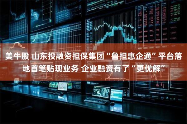 美牛股 山东投融资担保集团“鲁担惠企通”平台落地首笔贴现业务 企业融资有了“更优解”